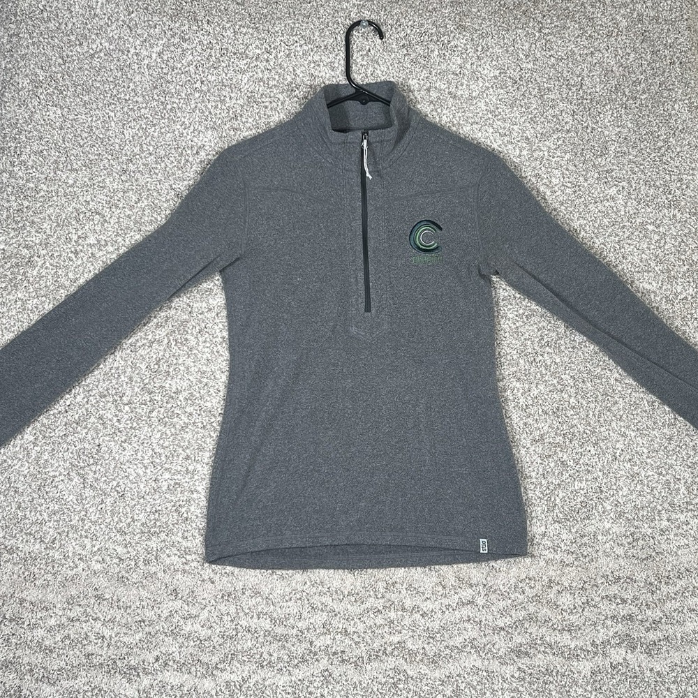 Stio Jacket Womens XS Gray Sweetwater Fleece Mock Neck Full Zip Outdoors Hiking